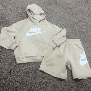 Nike Hoodie Sweatshirt and Shorts Set